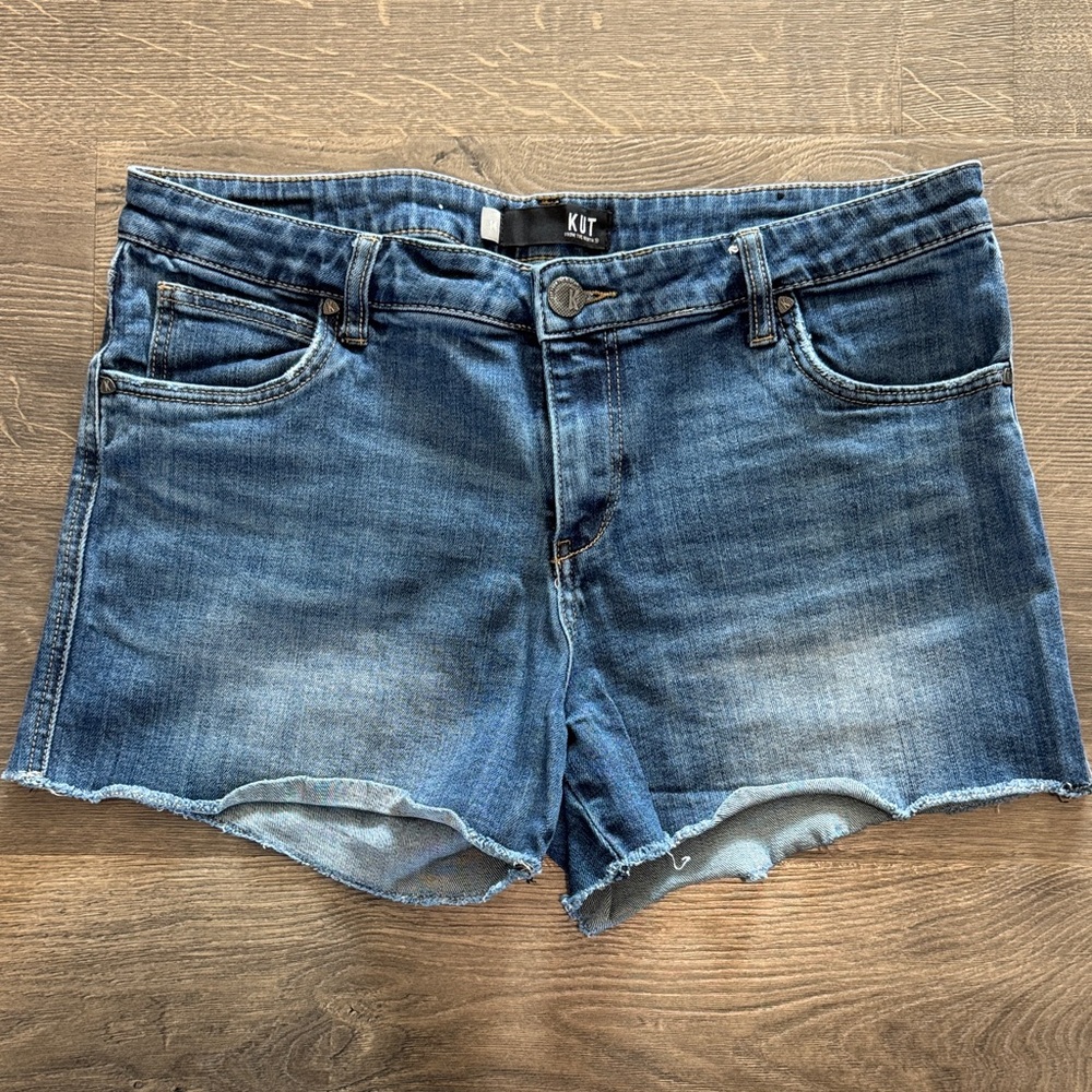 Kut from the Kloth Women's Blue Denim Cutoff Shorts